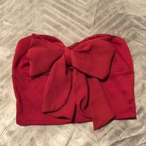 Charlotte Russe strapless crop top
